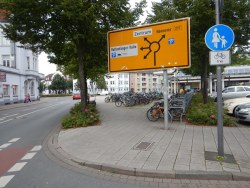 Hameln, Gehweg mit Benutzungsrecht für Radfahrer