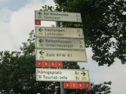 Kassel Wegweisung, Tabellenwegweiser