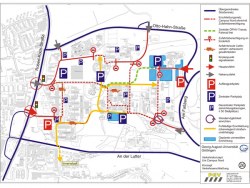 Uni Göttingen, Plan Verkehrserschließung